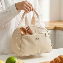 1pc Lunch Box Bag, Insulated Bento Handbag, Student Office Worker Lunch Bag, Waterproof And Oil-Proof Meal Bag, Thickened Aluminum Foil Bag, Keeping Food Fresh Or Warm,Back To School Supplies - Multicolor - View 3