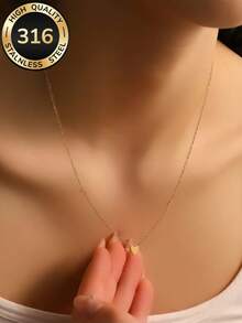 Dây chuyền mặt dây hình trái tim hai lớp tối giản, chất liệu thép không gỉ 316 không gây dị ứng, mạ vàng 18K chống phai màu, thiết kế độc đáo, kiểu dáng Hàn Quốc đơn giản, trang sức đeo cổ cao cấp độc đáo, phong cách phương Tây thanh lịch, trang sức nữ, quà tặng trang sức cao cấp dành cho bạn gái nhân dịp kỷ niệm và ngày Valentine. - mặt dây chuyền hình trái tim - Xem 11