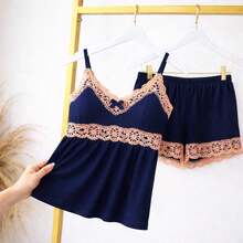 Sexy Lace Baby Doll For Women, Nightwear, Strappy, Short Pajamas - 彩色 - 查看 3