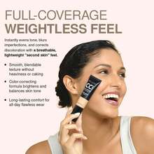 Crema CC de corrección de color de cobertura completa, sin aceite con péptidos, mejor para corregir el enrojecimiento y el tono desigual de la piel, Rich 52W - Tan 41N - Ver 5