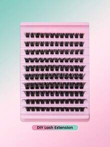 DIY D型卷翘假睫毛，单根睫毛簇，用于嫁接睫毛，自然轻盈，打造纤长浓密效果，柔软轻盈的假睫毛 - 彩色 - 查看 15