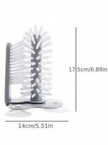 1pc Glass Cup Cleaning Brush, Double-Sided Beverage Cup Cleaning Brush, Suction Cup Cleaning Brush, Kitchen Small Tool, Kitchen Accessory - T891 Wall-mounted Cup Brush - View 3