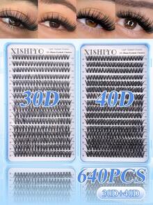 640/544/384pcs Individual False Eyelashes, Eyelash Book, Cluster False Eyelashes, DIY Eyelash Extension, Cluster False Eyelashes, Individual False Eyelashes, False Eyelashes - D - View 8