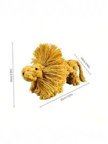 狮子造型磨牙绳狗玩具 - 耐用，适合小型至中型犬，可用于磨牙，是圣诞礼物、室内外互动游戏、宠物玩具、耐咬礼物、磨牙玩具，非常适合狗狗玩耍，便于携带，适合户外使用和日常室内游戏，适合小型至中型犬，耐咬，是新年温暖的陪伴礼物，狗绳结玩具，幼犬玩具，幼犬磨牙玩具，训练幼犬玩具，幼犬玩具，磨牙玩具，幼犬磨牙玩具，幼犬互动玩具，宠物玩具，绳子，宠物狗 - 彩色 - 查看 6