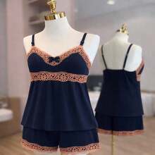 Sexy Lace Baby Doll For Women, Nightwear, Strappy, Short Pajamas - 彩色 - 查看 2