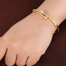 1 chiếc vòng tay thời trang hình mũi tên quấn quanh, đính đá Cubic Zirconia, dành cho nữ. - Nhiều màu - Xem 11