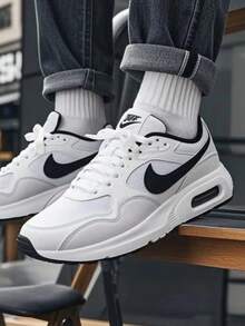 Giày chạy bộ Nike Air Max SC Retro cổ thấp, kiểu dáng thường ngày, phù hợp cho nam giới, thích hợp cho việc đi lại trong thành phố. - Trắng và đen - Xem 1