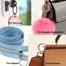 5/10/20pcs Metal Spring Snap Hooks, One-Click Open/Close Anti-Lost Key Chain, Outdoor Camping Backpack Hanging Accessories, Wear-Resistant Rust-Proof Metallic Quick Clips - Multicolor - View 8