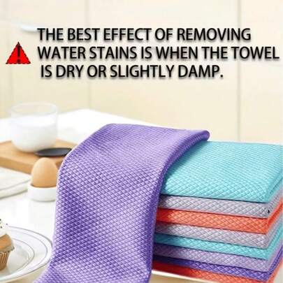 1/3/5pcs Reusable Magic Cleaning Cloths, Effectively Clean Kitchen, Mirrors, Glass, Dishes, Screens And Car Windows, Long-Lasting And Convenient Cleaning Supplies And Tools, Random Colors
