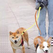 360° Tangle-Free Retractable Dual Dog Leash 3M Double Lead For Training Walking Two Dogs - Blue - View 5