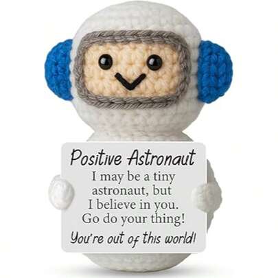 1pc Crocheted Astronaut - Encourage Astronaut Sons And Daughters With Cute Astronaut Gifts, Inspiring Christmas And Birthday Gifts Suitable For Friends, Girls, Boys, Women, Friends, Family, Students Or Anyone Who Needs Encouragement. Great For Birthdays, Graduations, Early Risers Or Just Because.