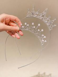 公主皇冠发箍，甜美皇冠发饰，适合作为女孩生日礼物。 - 彩色 - 查看 2