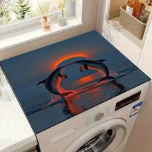 1pc Soft Lavender Tulip Sky Dream Pattern, Warm Family Atmosphere, Diatomite, Non-Slip, Suitable For Washing Machine Cover Pad, Dryer Cover Pad, Coffee Machine Pad, Kitchen Countertop Pad, Multi-Purpose Household Mat - Ducklings Swimming Among the Lotus Leaves - View 13