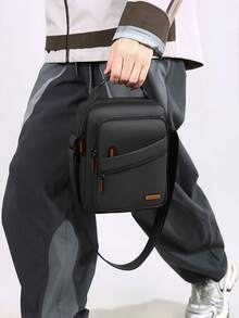 New Casual Business Briefcase, Men's Nylon Handbag, Multi-Pocket Shoulder Messenger Bag - Multicolor - View 12