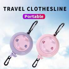 1pc Outdoor Travel Portable Windproof Non-Slip Clothesline - Retractable Invisible Clothesline For Hotel Indoor Use, Suitable For Camping And Outdoor Activities - With Handle Portable Travel Clothesline, Suitable For Outdoor Fishing And Camping, Camping Essential, Fun Design, Durable Plastic, Clothesline - Easy To Set Up And Use, Perfect For Drying Clothes And Towels Anywhere - Multicolor - View 4