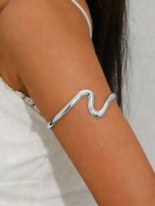 Open Geometric Design Bracelet, Fashionable Bangle Suitable For Women's Daily Wear And Vacation - Multicolor - View 6