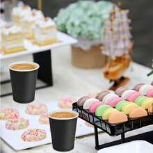 20/40pcs Macaron Brown Baking Cups, Large Capacity Thick Oil-Proof Heat-Resistant Cake Liners, High-Quality Dessert Cups For Home Baking, Party, Wedding, Graduation And Other Gatherings, Durable And Deformation-Resistant - Black - View 10