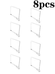 8pcs Transparent Partition Boards, Storage Shelf Dividers, Wardrobe Clothes Separator, Bookshelf Organizer, Multi-Functional Detachable Plates, Adjustable Plastic Thickened Partition Boards, Storage Organizer, Suitable For Clothing Classification, Desktop Organization, Home, Office, Desk, Clothing Rack, Holiday Gift, Back To School Essential - Multicolor - View 13