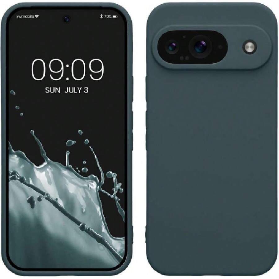 Compatible Case For Pixel 9 - With Raised Edges - Wireless Charging Compatible - Matte Dark Slate, 42500028 - 黑與白 - 查看 1