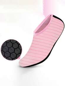 1/3/5双随机加厚蜂窝底沙滩袜，防滑防割耐磨瑜伽健身地板徒步赤脚鞋袜 - 彩色 - 查看 9