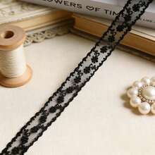 2 Yards/5 Yards 2cm Wide Floral Embroidered Lace Trim Ribbon Decorative Lace Fabric Suitable For Sewing Dresses, Wedding Decoration, Gift Wrapping, Clothing Edge Decoration DIY Handicrafts Accessories - A1 - View 18