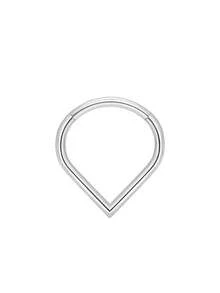 1件装时尚简约不锈钢水滴鼻环，个性化鼻部穿孔饰品，无缝心形闭合环，男女皆宜 - 彩色 - 查看 6