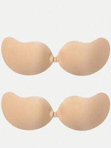 1pc/2pcs Strapless Backless Adhesive Push-Up Bra, Waterproof Skin-Friendly Reusable Sticky Bra Pads, Invisible Bra Suitable For Evening Gowns And Wedding Dresses - Multicolor - View 20
