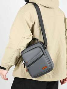 New Casual Business Briefcase, Men's Nylon Handbag, Multi-Pocket Shoulder Messenger Bag - Multicolor - View 9