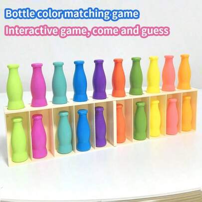 10/20pcs Color Matching Game, Teenage Desktop Guessing Puzzle Game, 2-Player Color Guessing Game, Interactive Game, Logic Practice, Suitable For Gatherings, Events, Holidays, Christmas And Gift Parties (Random Color Accessories)