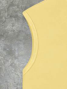 男童洛杉矶图案背心 - LA 1987 校园风复古街头宽松无袖夏季休闲T恤 - 黃色 - 查看 5