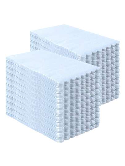 20张/套、40张/套、60张/套、80张/套、100张/套、200张/套，湖蓝色波浪花纹加厚柔软派对餐巾纸，双层柔软纸巾，展开尺寸39厘米*33厘米，适用于：婚礼、下午茶、生日派对装饰、派对装饰、派对用品、节日装饰、节日用品