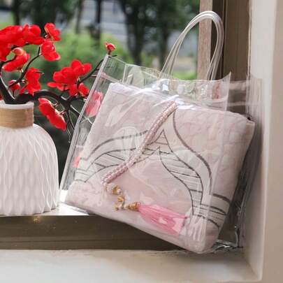 3pcs Ramadan Travel Prayer Mat Set, Portable Prayer Rug With Beads And Transparent Storage Bag, Ramadan Gift, Middle East Pilgrimage Supplies, Exquisite Jacquard Pattern Prayer Mat, Prayer Rug, Decorative Meditation Reading Portable Prayer Mat, Indoor & Outdoor Prayer For Men & Women