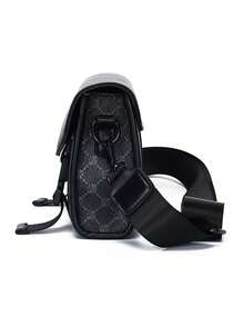 Men's Small Messenger Bag, Flap Cover Casual Crossbody Satchel Suitable For Commuting And Travel, Father's Day Gift, Back To School - Multicolor - View 5