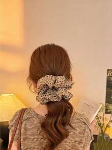 4/2/1pc Leopard Print Hair Brush Hair Tie Elastic Hair Tie Cute Hair Accessories For Bun And Ponytail, Fashionable Luxury For Women, Perfect Gift For Mother's Day 2026, Father's Day, Graduation, Back To School, Halloween, Thanksgiving, Christmas, New Year And Other Holidays - Multicolor - View 12