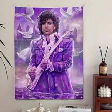 P-Princes Purple Rain Tapestry Bedroom Living Bar Garden Outdoor Microfiber Festival Decoration Background Art Banner - 多色 - 查看 11
