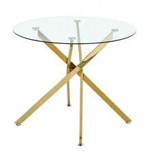 Dining Tables - Gold + Glass+Metal - View 11