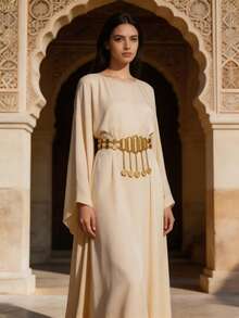 1 chiếc thắt lưng mạ vàng dành cho nữ, thắt lưng cô dâu dự tiệc và cưới kiểu Ả Rập Xê Út, phụ kiện dự tiệc và lễ hội, quà tặng cho nữ, thắt lưng vàng mặt dây chuyền rỗng tùy chỉnh cho ngày lễ, thắt lưng trẻ em. - Nhiều màu - Xem 7