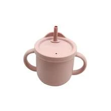 Infant Straw Cup, Training Cup, Silicone Material Double Handle Water Bottle - Multicolor - View 8