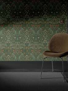 Vintage Green Plant Wallpaper - Self-Adhesive Wall Sticker - 1pc - View 3