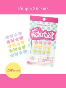 PINKPUNK Acne Patches, Concealing Invisible Acne Stickers, Cute Bread Bun Design, Suitable For Men And Women, Can Be Used With Makeup, Absorbing Acne - Patterned - 20 Stickers - View 5