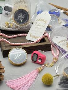 5-In-1 Holiday Gift Set: Electronic Ring Counter, Compass, Faux Pearl, Wedding Greeting Card, Gift Bag Packaging, Ideal For Holiday Gifts - 5-in-1 Set - View 10