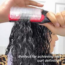 Denman D3 Original Curl Definer & Styler, Curly Hair Brush For Women & Men – 7 Row Detangling & Curl Defining Brush For Smooth Defined Curls - A Precision Styling Brush For Straight Hair - Đen - Xem 7