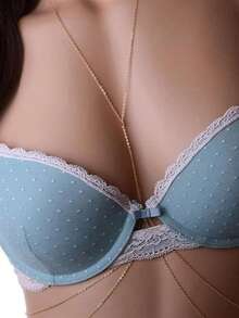 1 pieza Cadena de Body de bikini con borlas doradas sexy, accesorio de joyería de moda para fiestas y playa para mujeres - Dorado - Ver 5