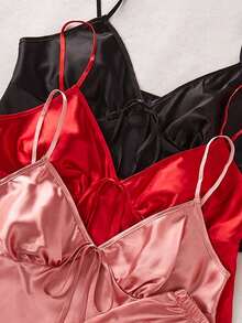 6件套女士吊带睡衣套装，吊带背心和短裤，性感又清凉 - 彩色 - 查看 5