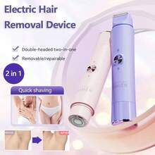 2-In-1 Waterproof Women's Electric Shaver, Wet & Dry Use, Bikini Trimmer, Battery Capacity: 650mAh - Multicolor - View 10