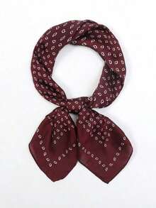 1 pieza Pañuelo de mujer tipo bandana, estampado de paisley, tela sedosa, diadema, pañuelo para el cuello, apto para uso diario - Multicolor 19 - Ver 4