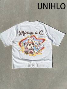 Disney UNIHLO  Mother's Day  Print  Summer Casual Versatile Pure Cotton T-Shirt Suitable For Any Place - trắng - Xem 5