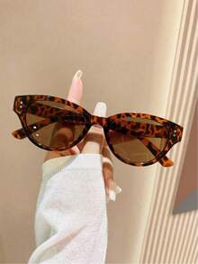 1 par unisex retro cat eye ovala bohemiska stil glasögon, multifunktionella och snygga - Multifärgad - Visa 2