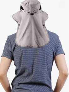 Mũ câu cá chống nắng UPF 50+, unisex, vành rộng, có khẩu trang và khăn che cổ có thể tháo rời. - A - Xem 4