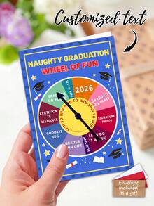 Custom Graduation Spin Wheel, Personalized Text Party Game, Customizable Graduation Entertainment, Graduation Gift For Family & Friends, Graduation Party & Gathering Supply - Style 1 - View 13